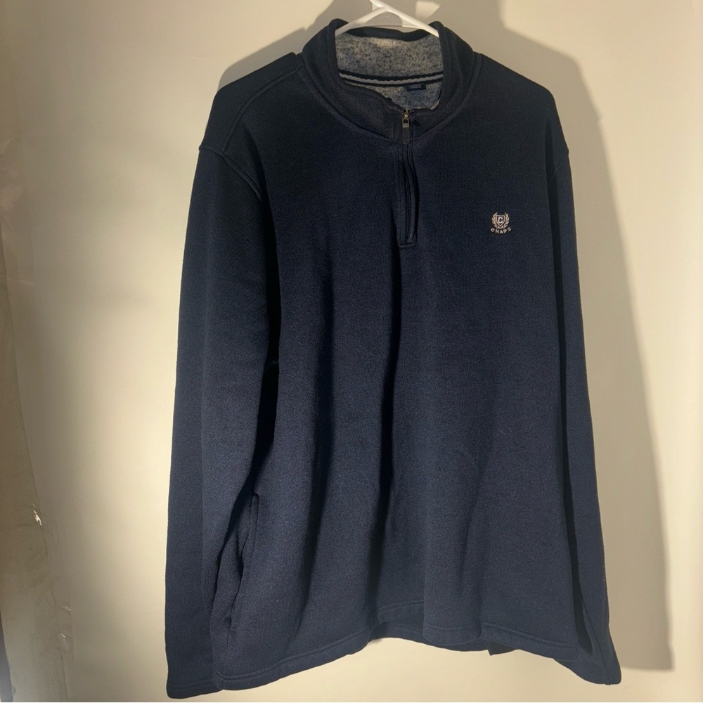 Chaps Men's Sweatshirt - Coastal Fleece Quarter Zip Pullover Sweatshirt for Men